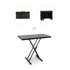 Gravity KSX 2 RD SET 1 - Stand de teclado con forma de X, doble soporte y mesa de apoyo, set 1