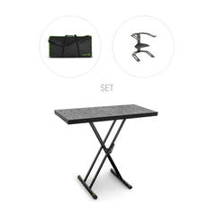Gravity KSX 2 RD SET 2 - Soporte de teclado doble en X y mesa de apoyo, set 2