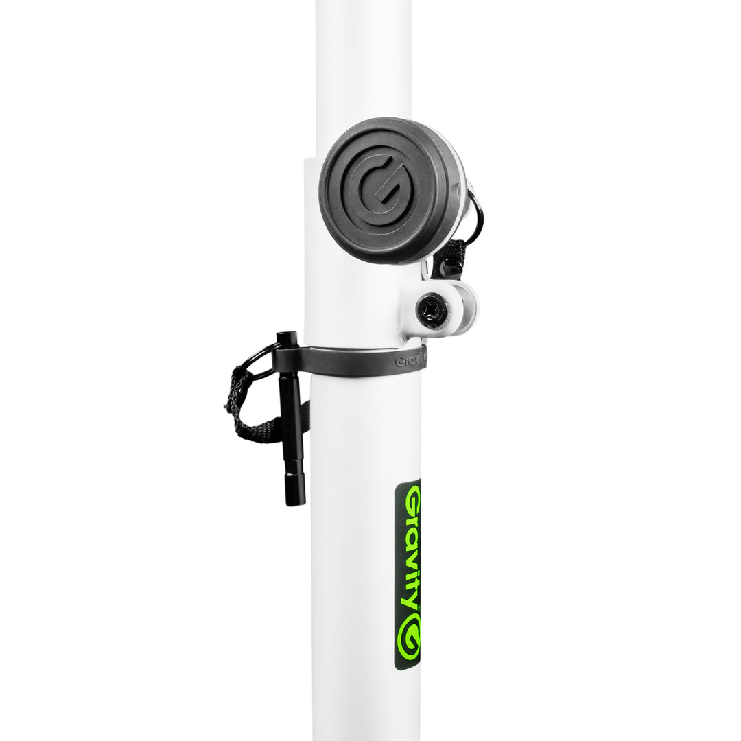Gravity LS 431 W - Soporte de iluminación con base cuadrada de acero y posibilidad de montaje excéntrico
