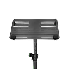 Gravity LTS T 02 B - stand universal para portátil con varillas de sujeción ajustables y base de acero, negro
