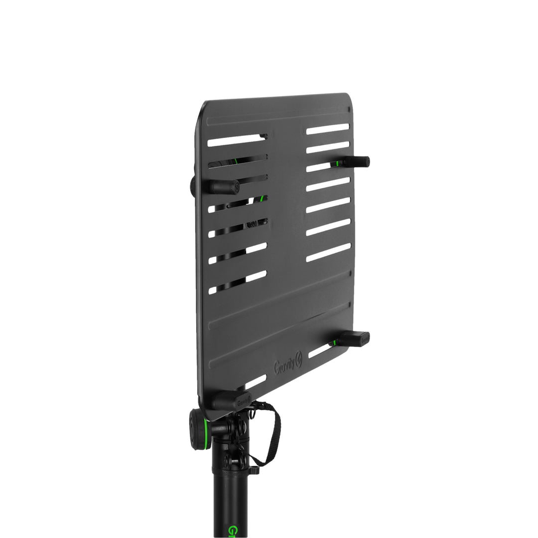 Gravity LTS T 02 B - stand universal para portátil con varillas de sujeción ajustables y base de acero, negro