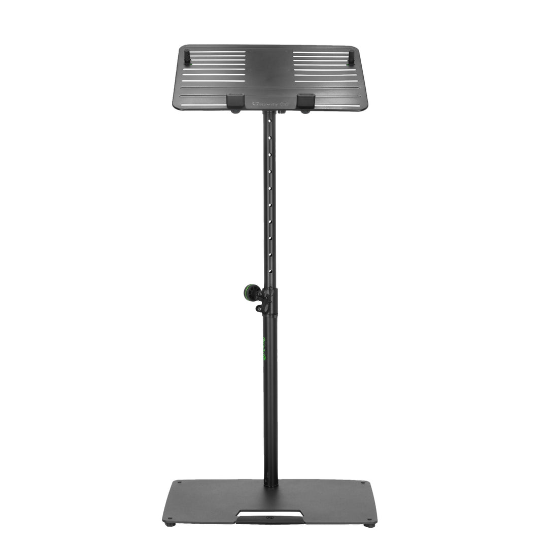 Gravity LTS T 02 B - stand universal para portátil con varillas de sujeción ajustables y base de acero, negro