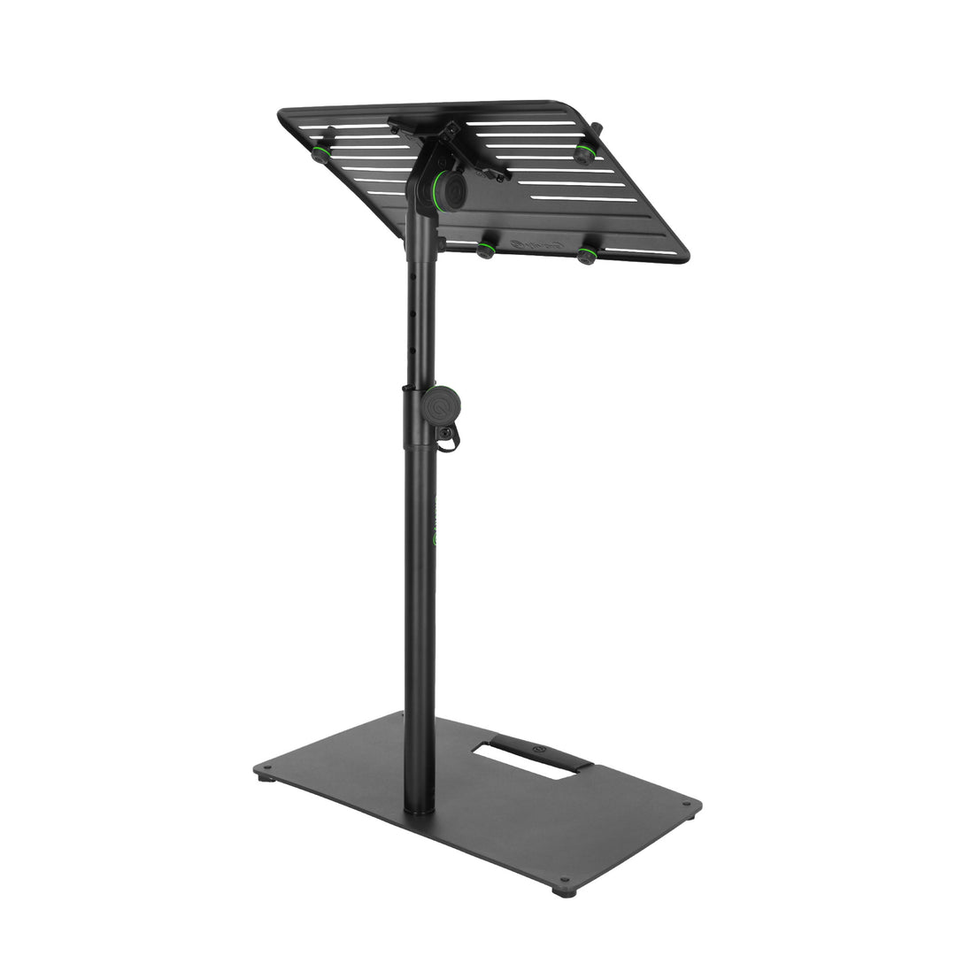 Gravity LTS T 02 B - stand universal para portátil con varillas de sujeción ajustables y base de acero, negro