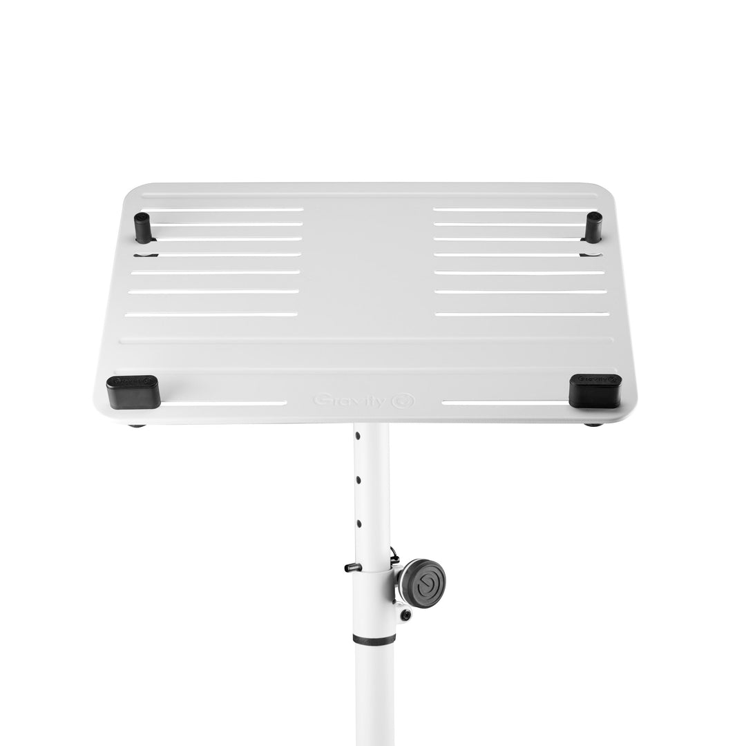 Gravity LTS T 02 W - Soporte universal para portátil con varillas de soporte ajustables y base de acero