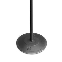 Gravity MS 231 HB - Soporte de micrófono con base redonda y acoplamiento con una mano