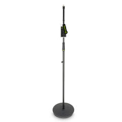 Gravity MS 23 - Soporte de Micrófonos con base redonda, negro