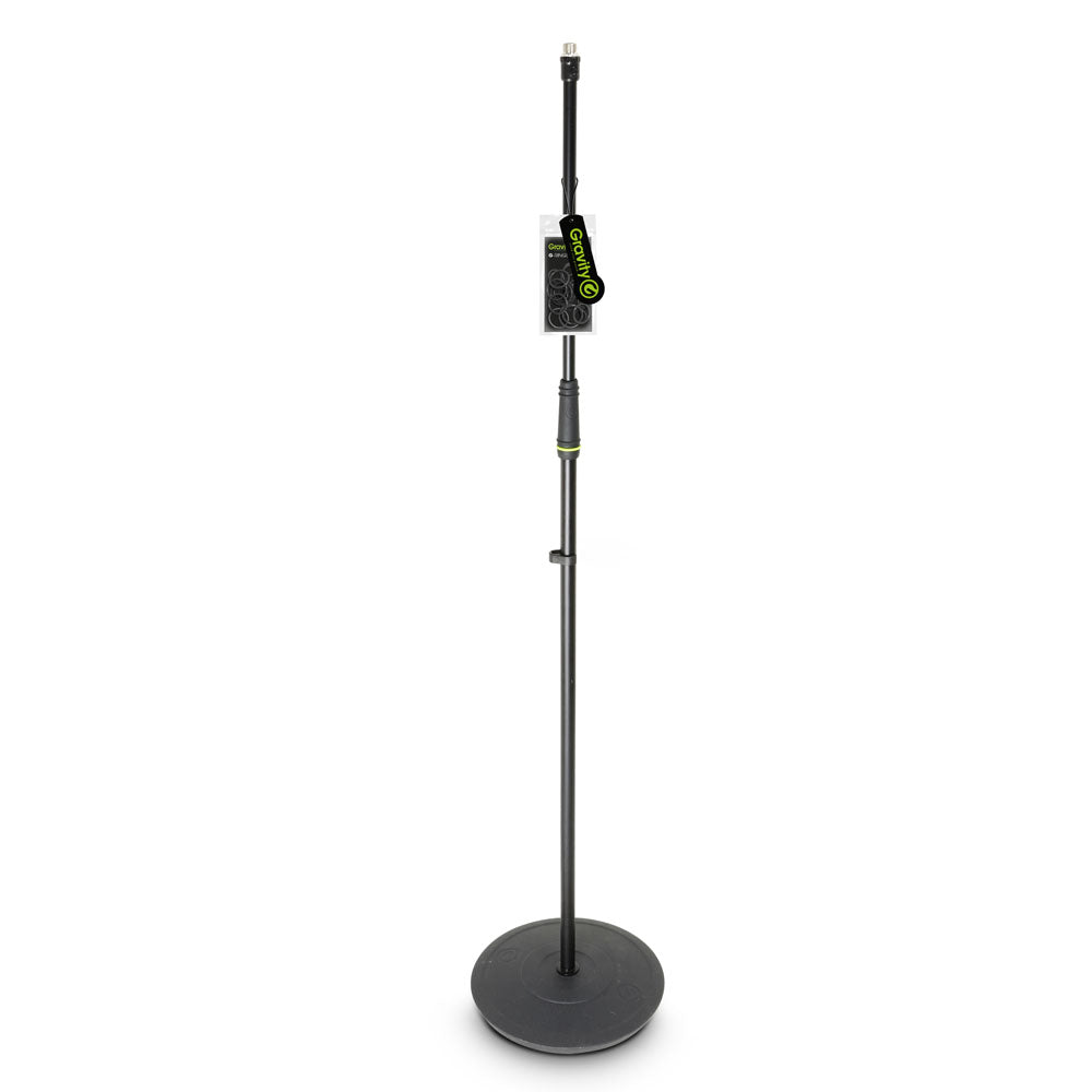 Gravity MS 23 - Soporte de Micrófonos con base redonda, negro