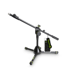 Gravity MS 3122 HDB - Soporte de micrófono corto y resistente para uso intensivo con trípode plegable