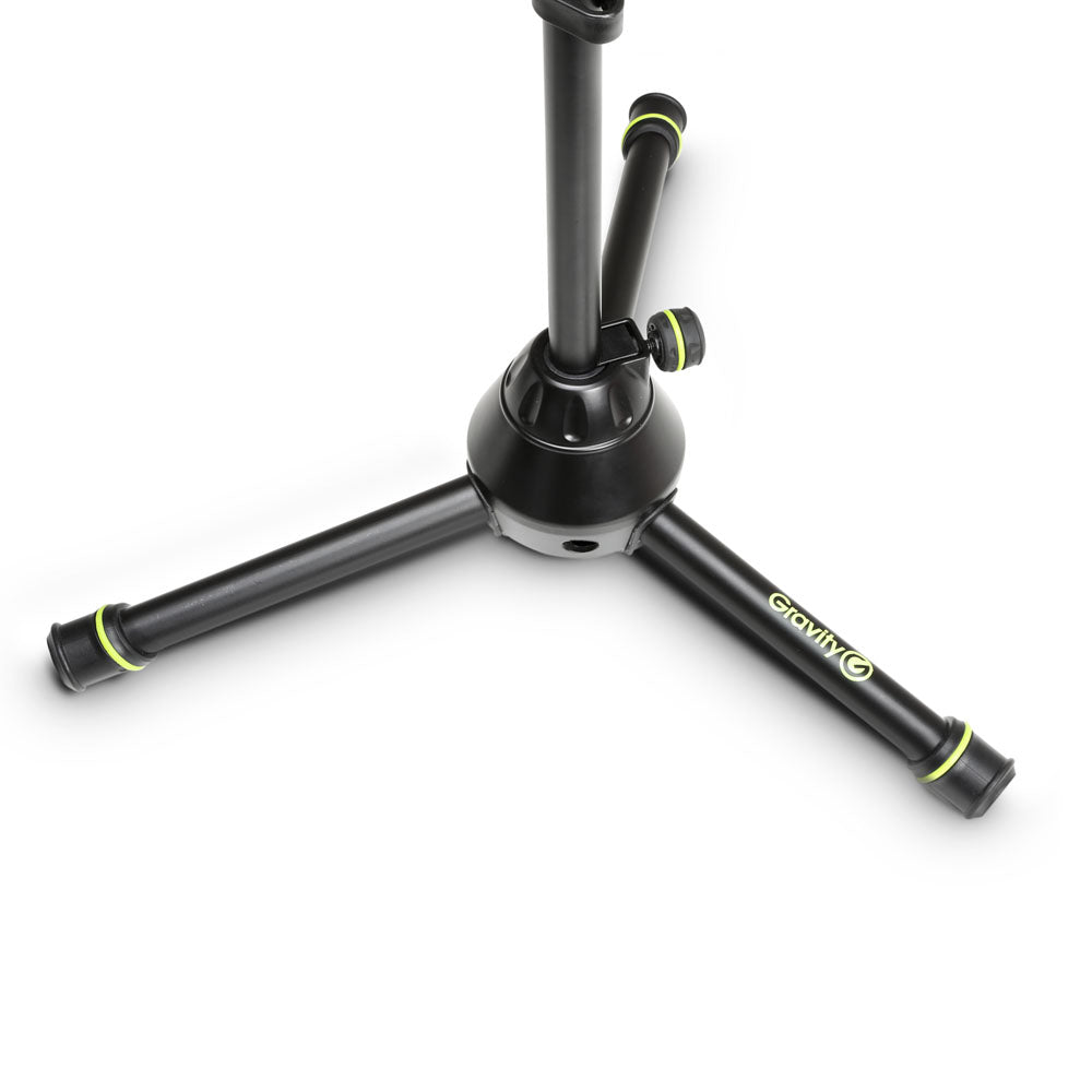 Gravity MS 3122 HDB - Soporte de micrófono corto y resistente para uso intensivo con trípode plegable