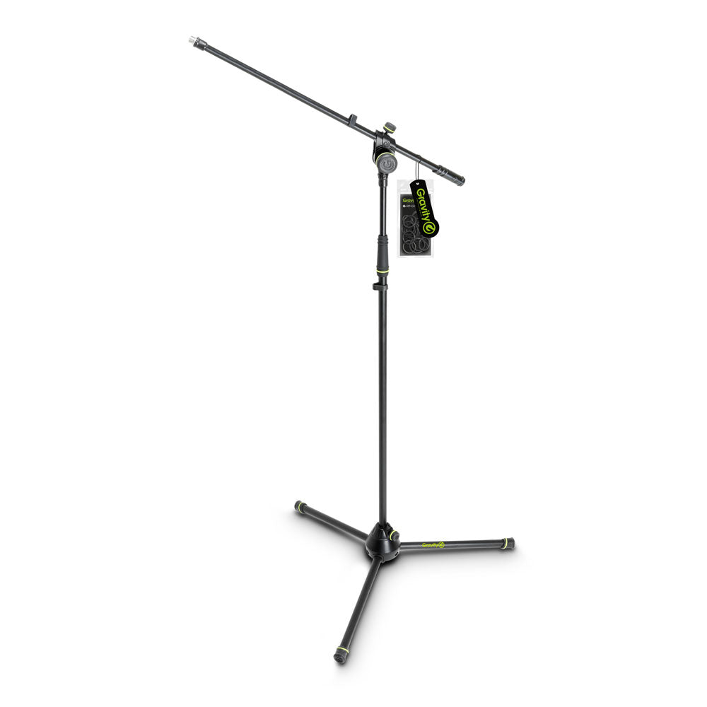 Gravity MS 4321 B - Soporte de Micrófonos con base de trípode plegable y brazo jirafa con ajuste de 2 puntos
