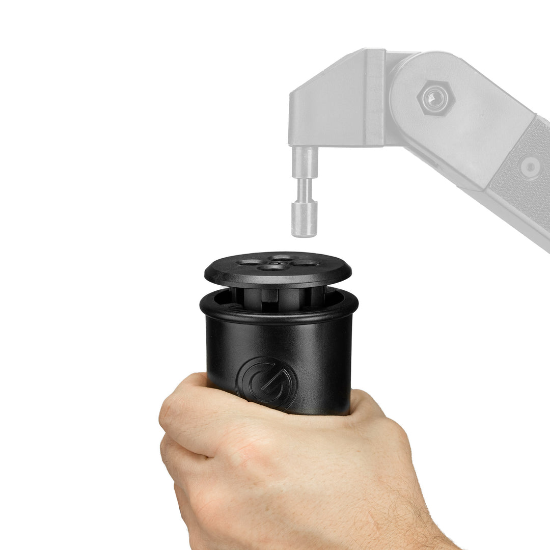 Gravity PAD A - adaptador de 4 vías para tubos y drapeados para soportes de 35 mm