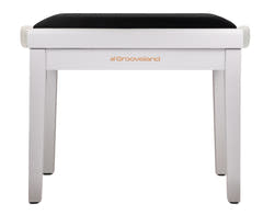 Grooveland KB200 Banco para piano (Blanco Mate, Asiento Negro)