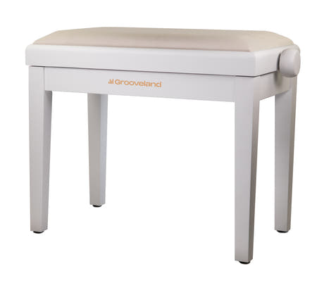 Grooveland KB200 Banco para piano (Blanco Mate)