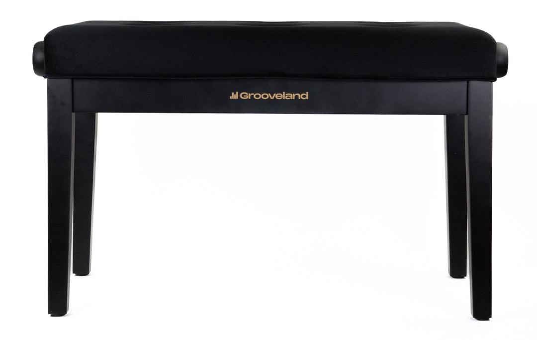 Grooveland KB320 Banco doble para piano (Negro Mate)