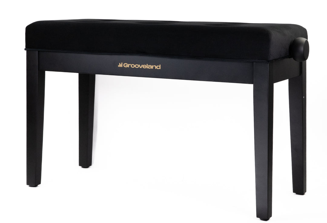 Grooveland KB320 Banco doble para piano (Negro Mate)