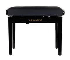 Grooveland KB400 Banco de piano Hidráulico (Negro Brillante)