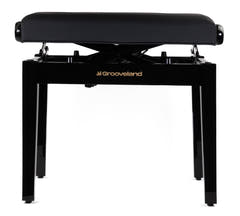 Grooveland KB400 Banco de piano Hidráulico (Negro Brillante)