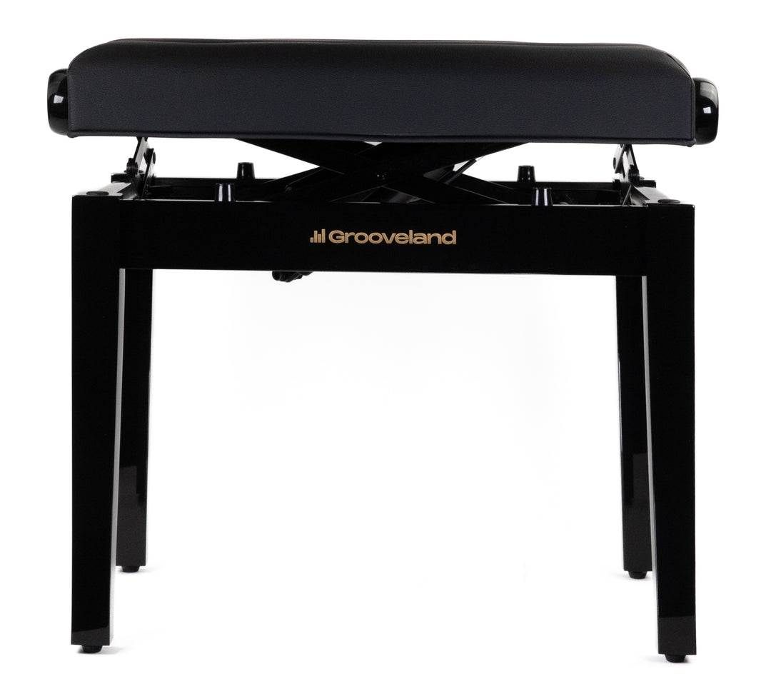 Grooveland KB400 Banco de piano Hidráulico (Negro Brillante)