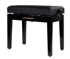 Grooveland KB400 Banco de piano Hidráulico (Negro Brillante)