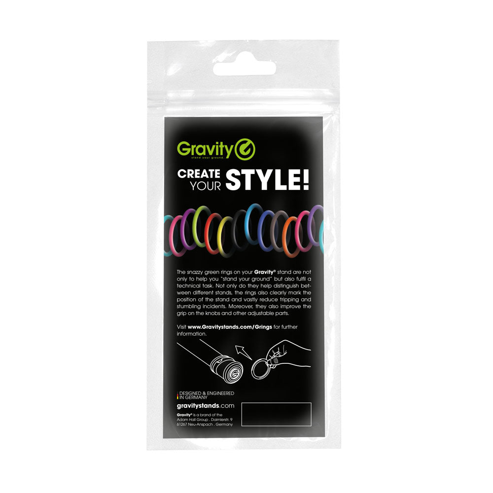 Gravity RP 5555 ORG 1 - Pack de anillos de gravedad universales, naranja eléctrico