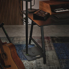 Gravity SP 3202 CS B - Soporte para altavoz de monitor de estudio con base cuadrada de acero