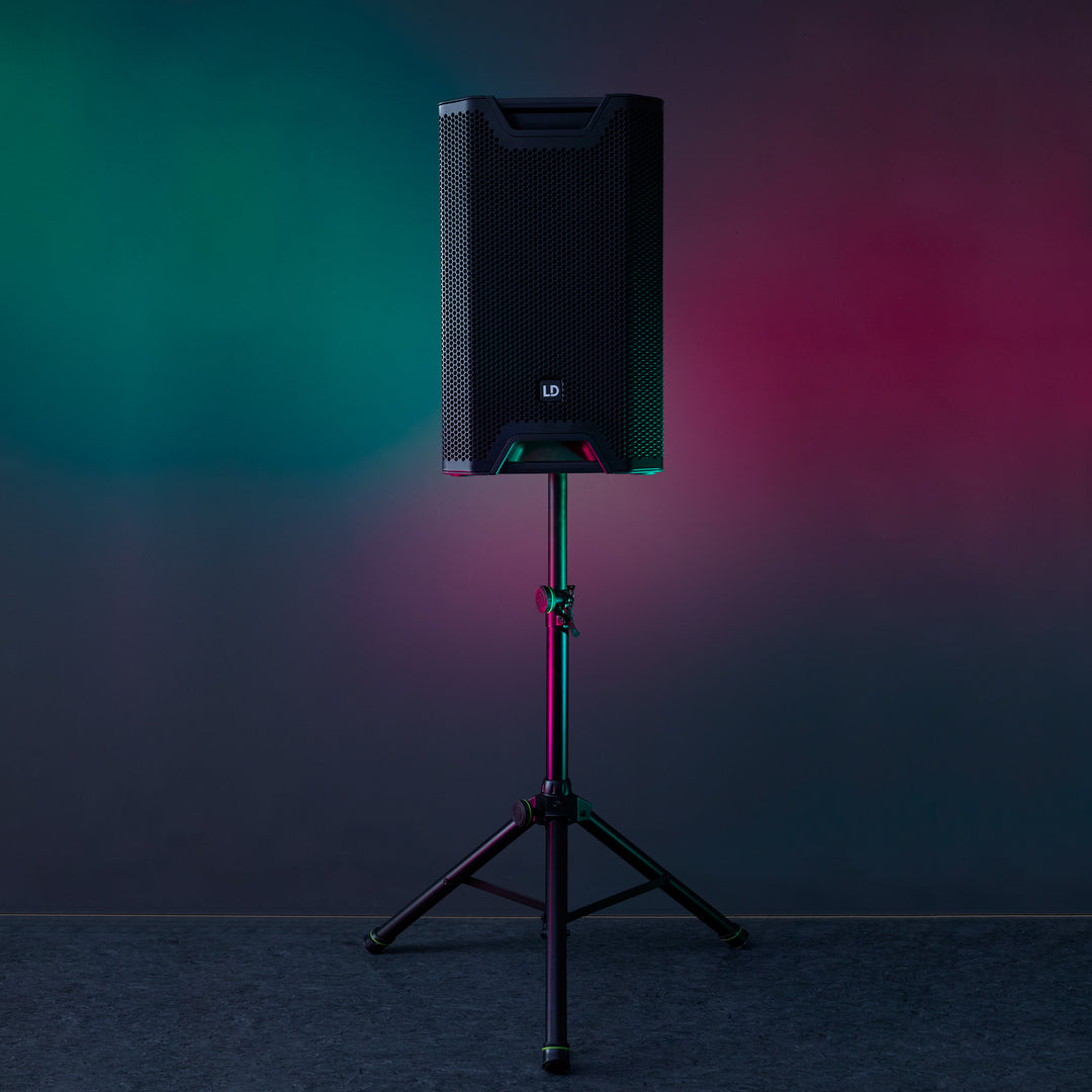 Gravity SP 5111 B - Soporte de altavoz corto 35 mm, aluminio, negro