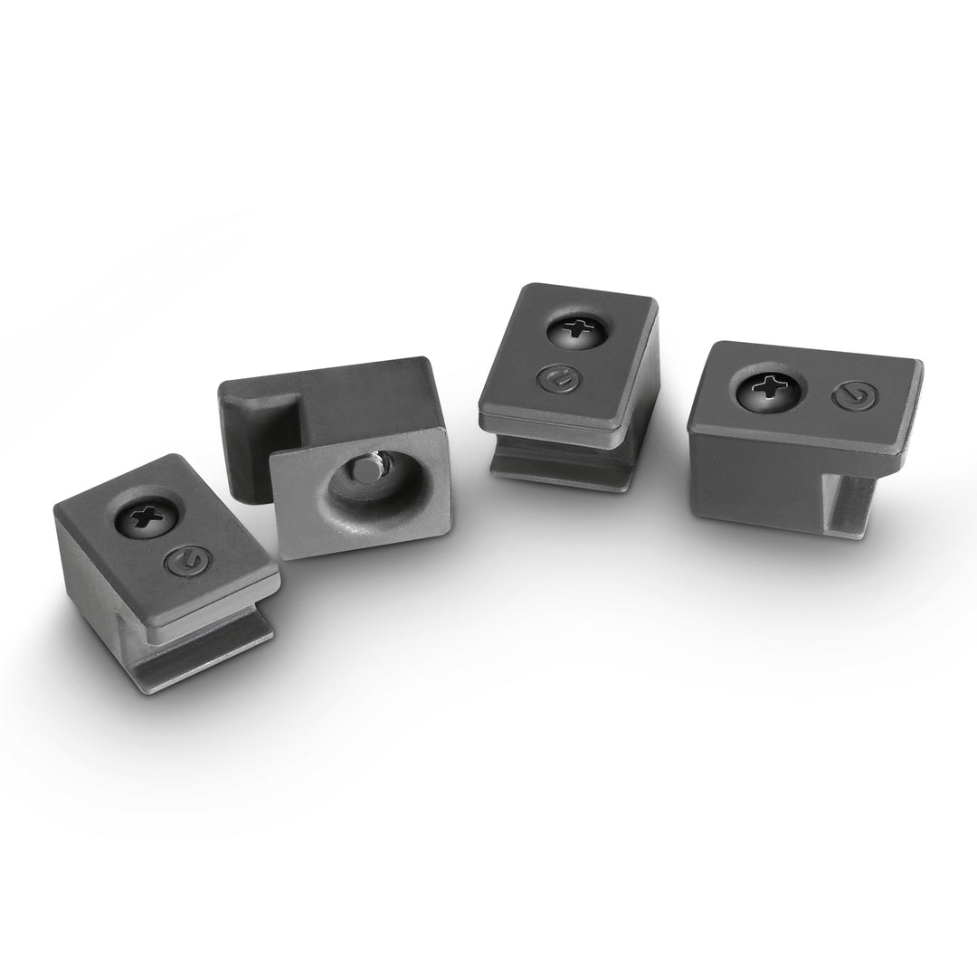 Gravity SSP WB SET 1 W - Soporte de altavoz con base y placa de peso de hierro fundido, blanco