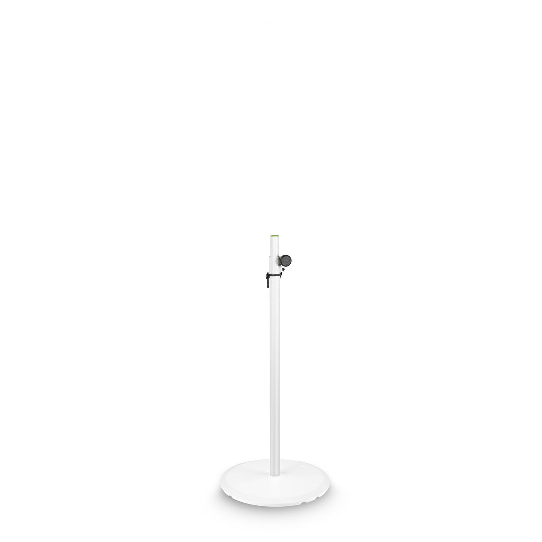 Gravity SSP WB SET 1 W - Soporte de altavoz con base y placa de peso de hierro fundido, blanco