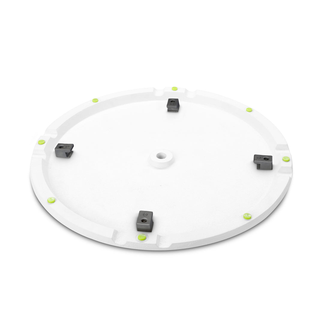 Gravity SSP WB SET 1 W - Soporte de altavoz con base y placa de peso de hierro fundido, blanco