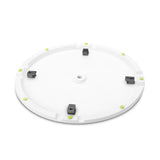 Gravity SSP WB SET 1 W - Soporte de altavoz con base y placa de peso de hierro fundido, blanco