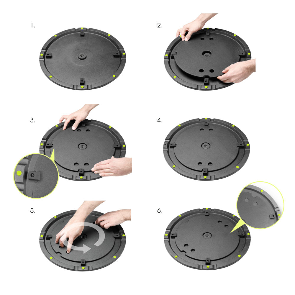 Gravity SSP WB SET 1 - Stand para altavoz con base y placa de peso de hierro fundido