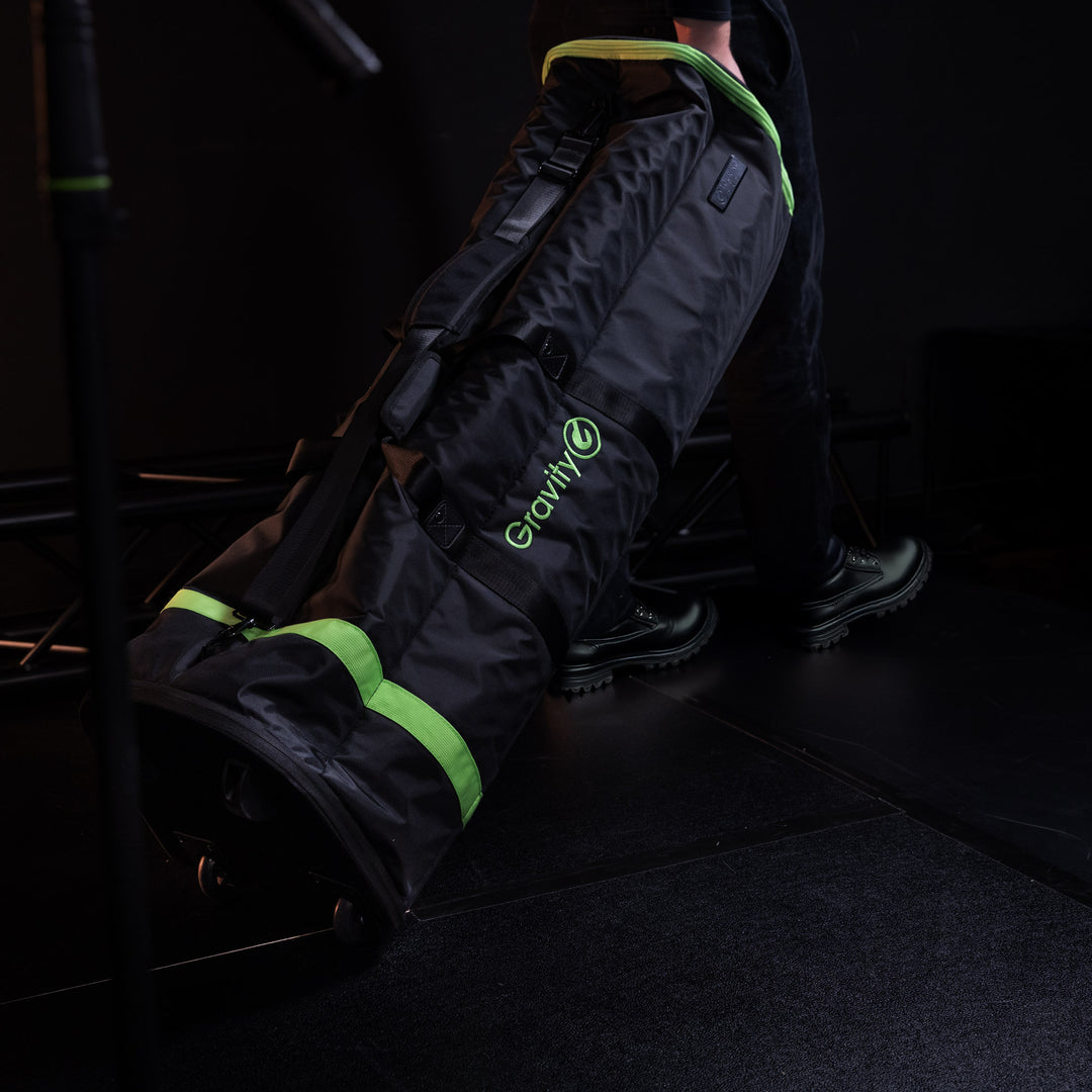 Gravity TBG MS 6 B - Bolsa de transporte Touring para hasta seis soportes de micrófono, con ruedas