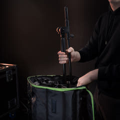 Gravity TBG MS 6 B - Bolsa de transporte Touring para hasta seis soportes de micrófono, con ruedas