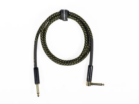 Grooveland Tweed Cable de Guitarra en Ángulo (1,5m - Negro)