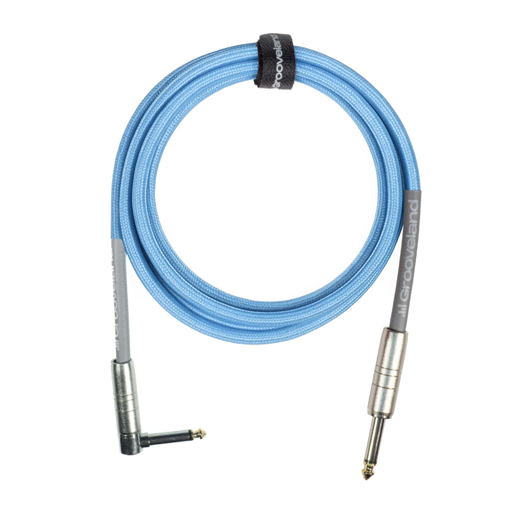 Grooveland Tweed Cable de Guitarra en Ángulo (3m - Azul)