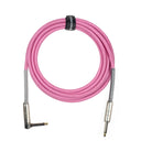 Grooveland Tweed Cable de Guitarra en Ángulo (3m - Rosa)