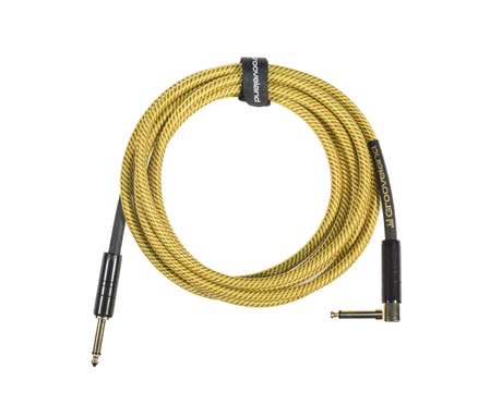 Grooveland Tweed Cable de Guitarra en Ángulo (3m - Amarillo)