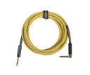 Grooveland Tweed Cable de Guitarra en Ángulo (3m - Amarillo)