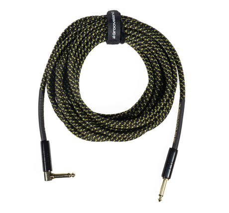 Grooveland Tweed Cable de Guitarra en Ángulo (6m - Negro)