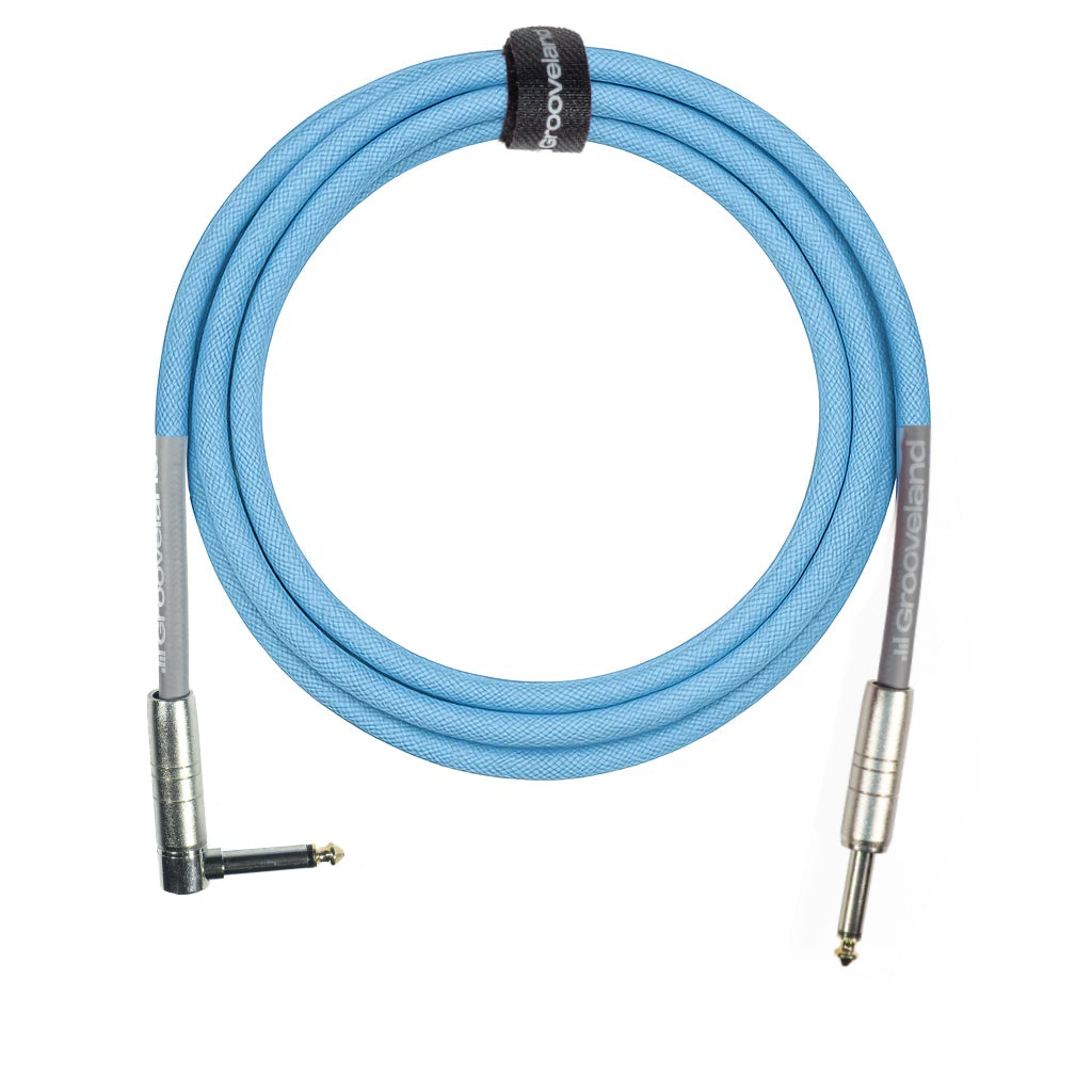 Grooveland Tweed Cable de Guitarra en Ángulo (6m - Azul)