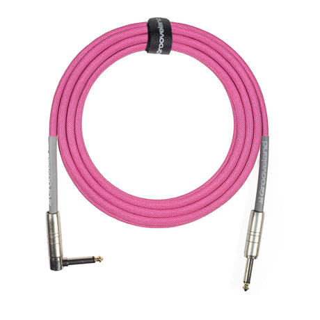Grooveland Tweed Cable de Guitarra en Ángulo (6m - Rosa)