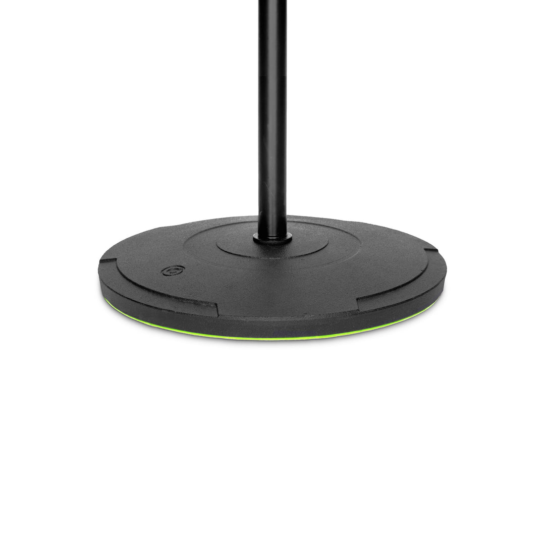 Gravity TMS 2322 – Soporte de micrófono de la serie Touring con base redonda y ajuste de 2 puntos, brazo telescópico