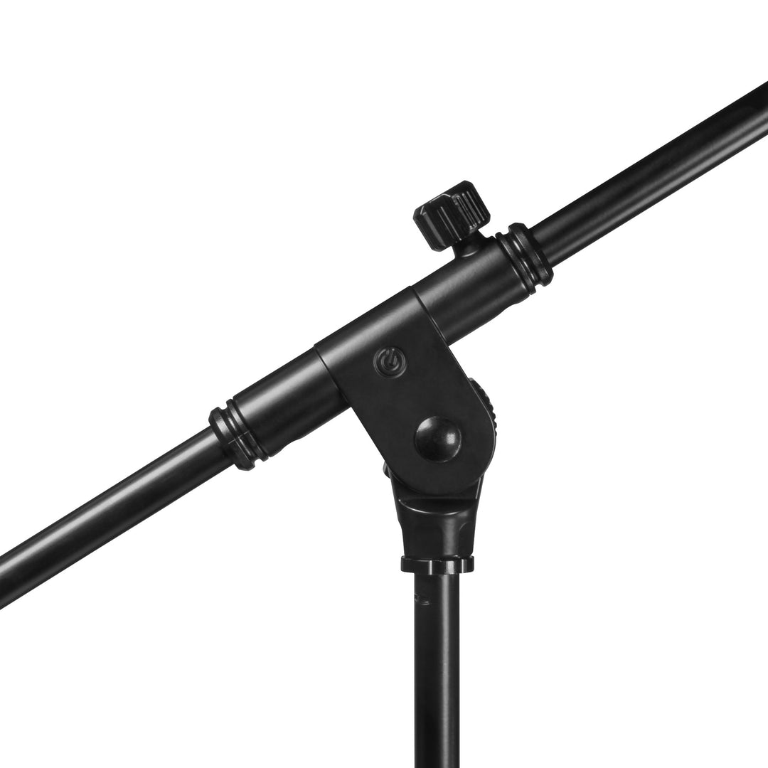 Gravity TMS 2322 – Soporte de micrófono de la serie Touring con base redonda y ajuste de 2 puntos, brazo telescópico