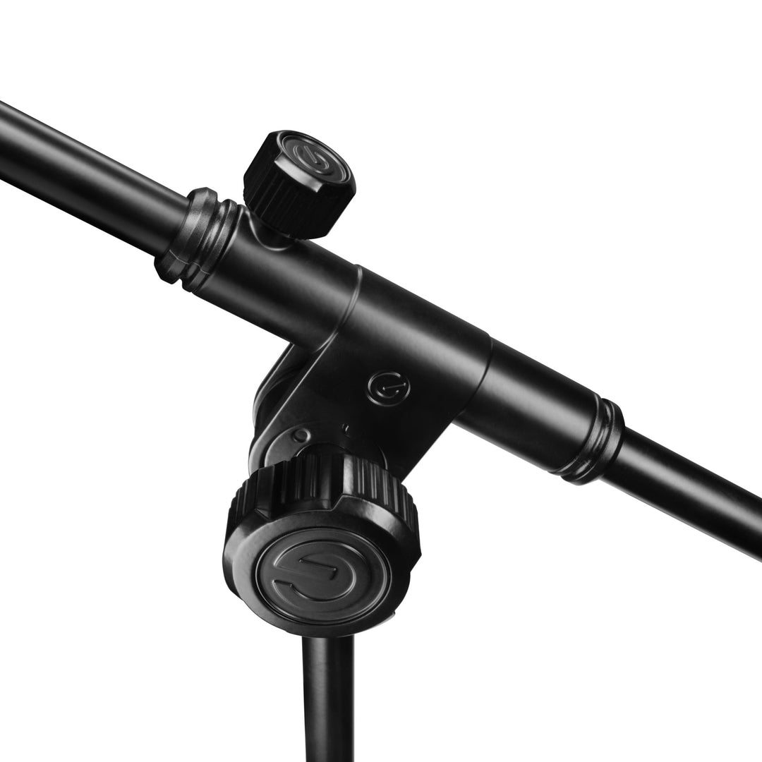 Gravity TMS 2322 – Soporte de micrófono de la serie Touring con base redonda y ajuste de 2 puntos, brazo telescópico