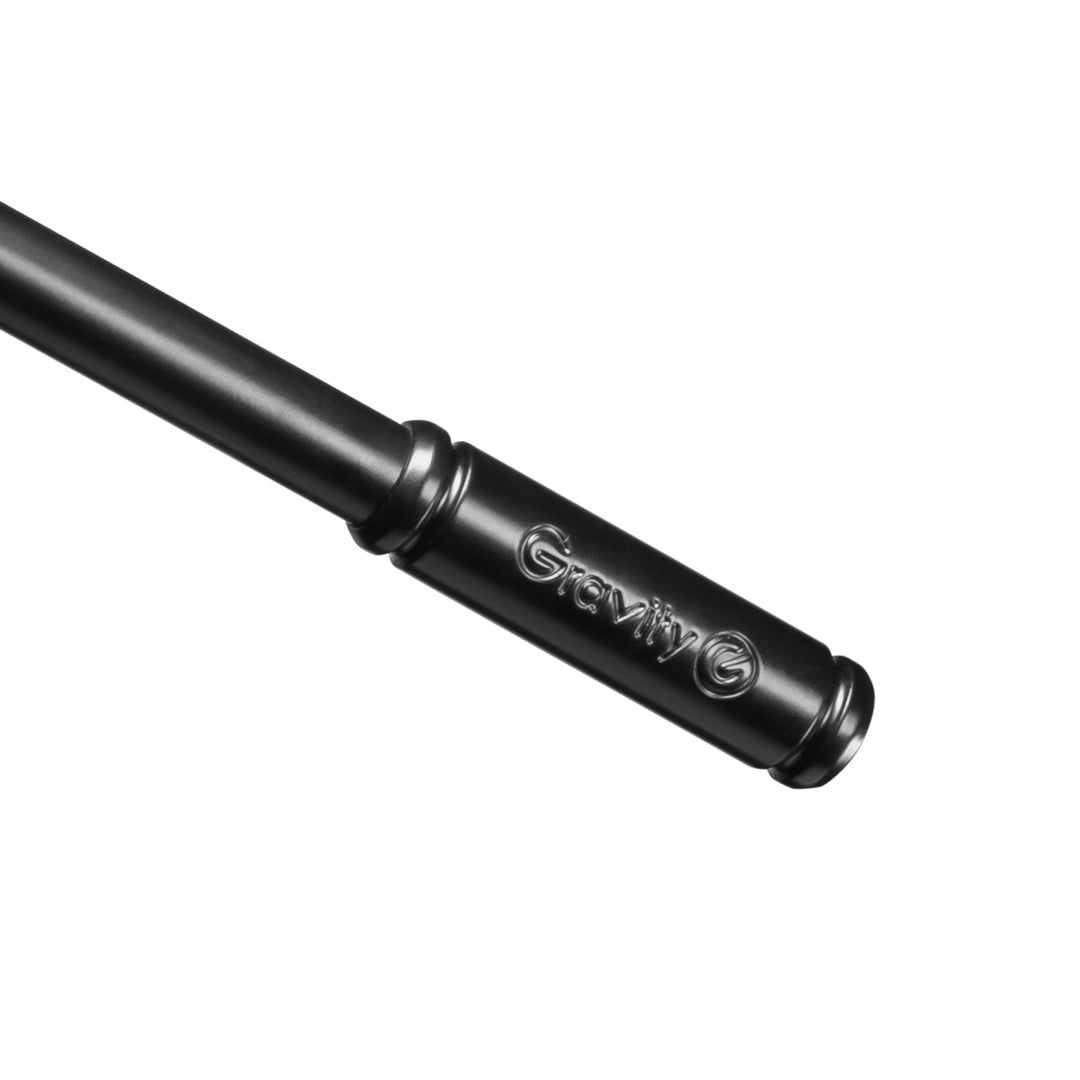 Gravity TMS 4232 B - Touring Series soporte de micrófono corto con trípode plegable y brazo telescópico ajustable en 2 puntos, negro
