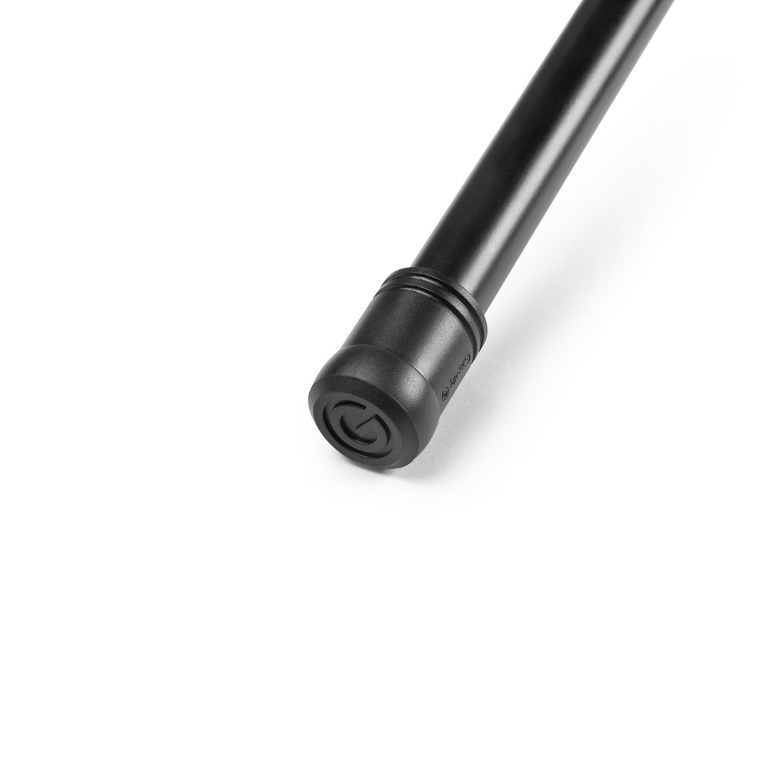 Gravity TMS 4232 B - Touring Series soporte de micrófono corto con trípode plegable y brazo telescópico ajustable en 2 puntos, negro