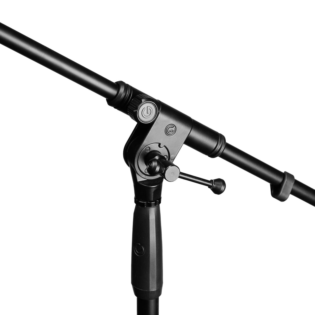 Gravity TMS 4321 OH B - Stand de Micrófonos Overhead para uso en giras, con trípode plegable extraancho y brazo de pértiga extralargo