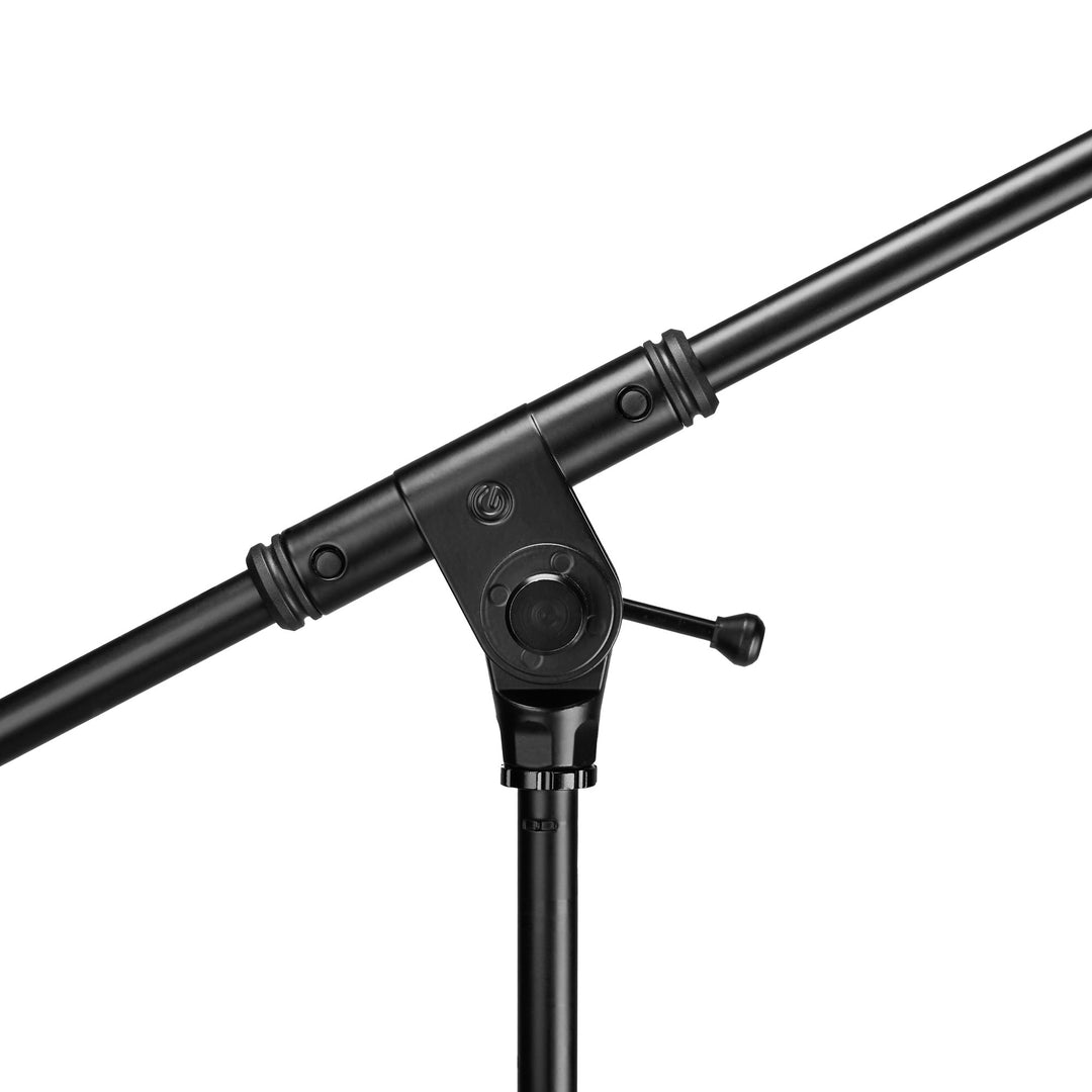 Gravity TMS 4321 OH B - Stand de Micrófonos Overhead para uso en giras, con trípode plegable extraancho y brazo de pértiga extralargo