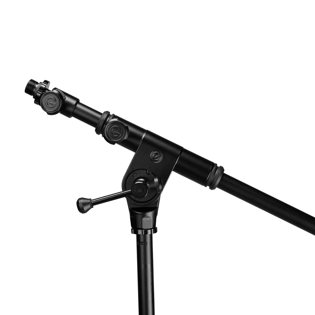 Gravity TMS 4332 B - Touring Series soporte de micrófono con base trípode plegable y brazo boom telescópico con ajuste de 2 puntos, negro