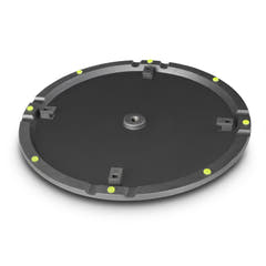 Gravity WB 123 SET 1 B - Base redonda de hierro fundido y set de discos de peso para varillas M20